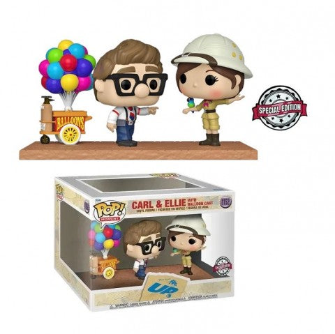 Funko Pop Moment Disney Pixar UP Carl - Ellie with Balloon Cart 1152 Exclusivo