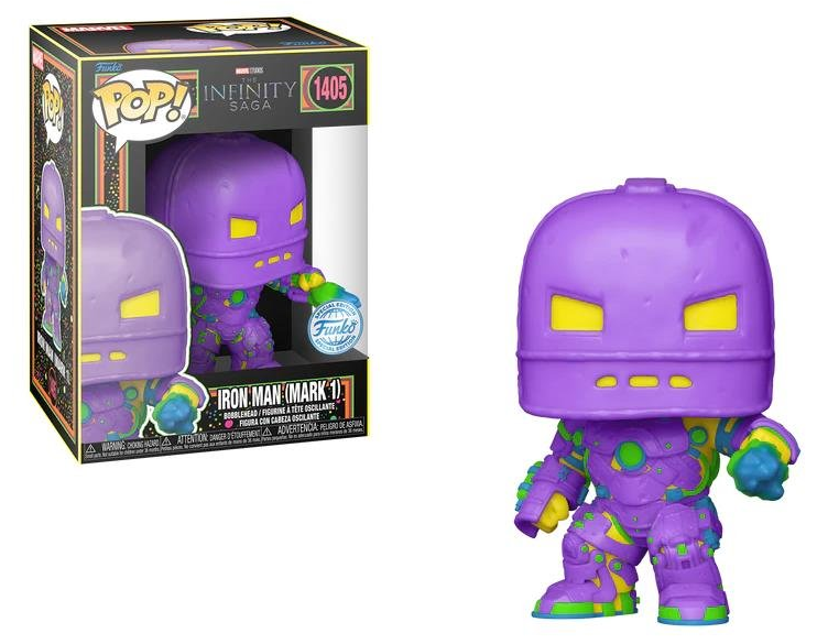 *PRÉ RESERVA* Funko POP! Marvel: Infinity Saga - Iron Man Mark 1 (Black Light) #1405 Supersized
