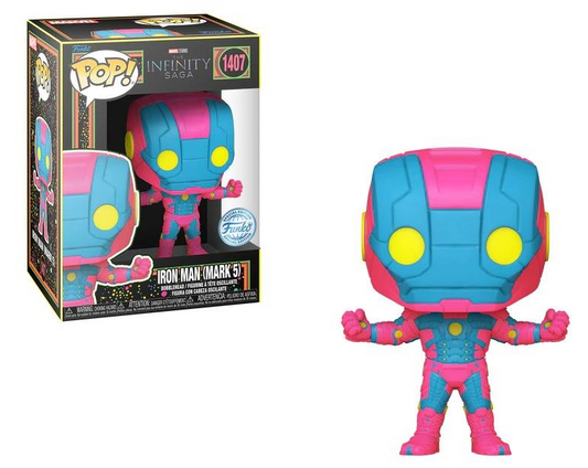 *PRÉ RESERVA* Funko Pop! Marvel: Infinity Saga - Iron Man Mark 5 (Black Light) #1407