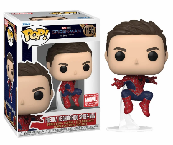 Funko Pop! Marvel Spider-Man No Way Home: Unmasked Friendly Neighborhood Spider-man - Marvel Collector Corps Exclusive - 1155