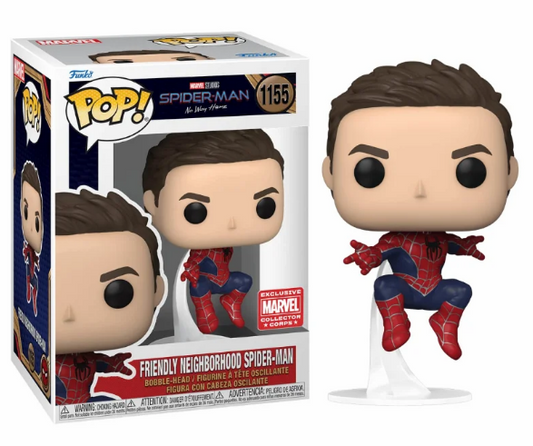 Funko Pop! Marvel Spider-Man No Way Home: Unmasked Friendly Neighborhood Spider-man -  Marvel Collector Corps Exclusive - 1155