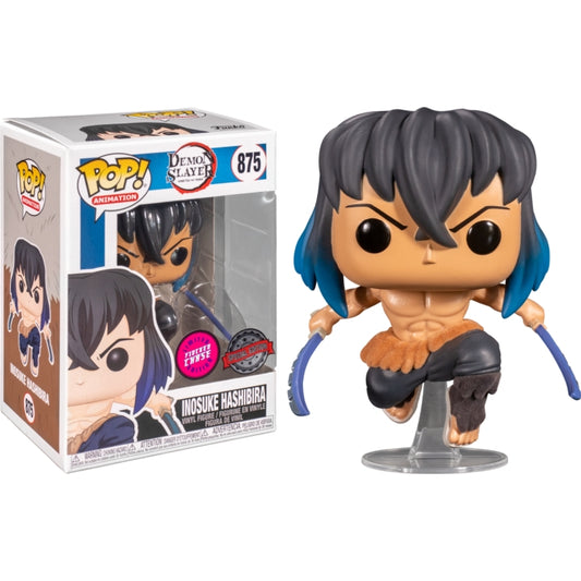 Funko POP! Animation: Demon Slayer Kimetsu no Yaiba - Inosuke Hashibira - Flocked Chase - Exclusive - 875