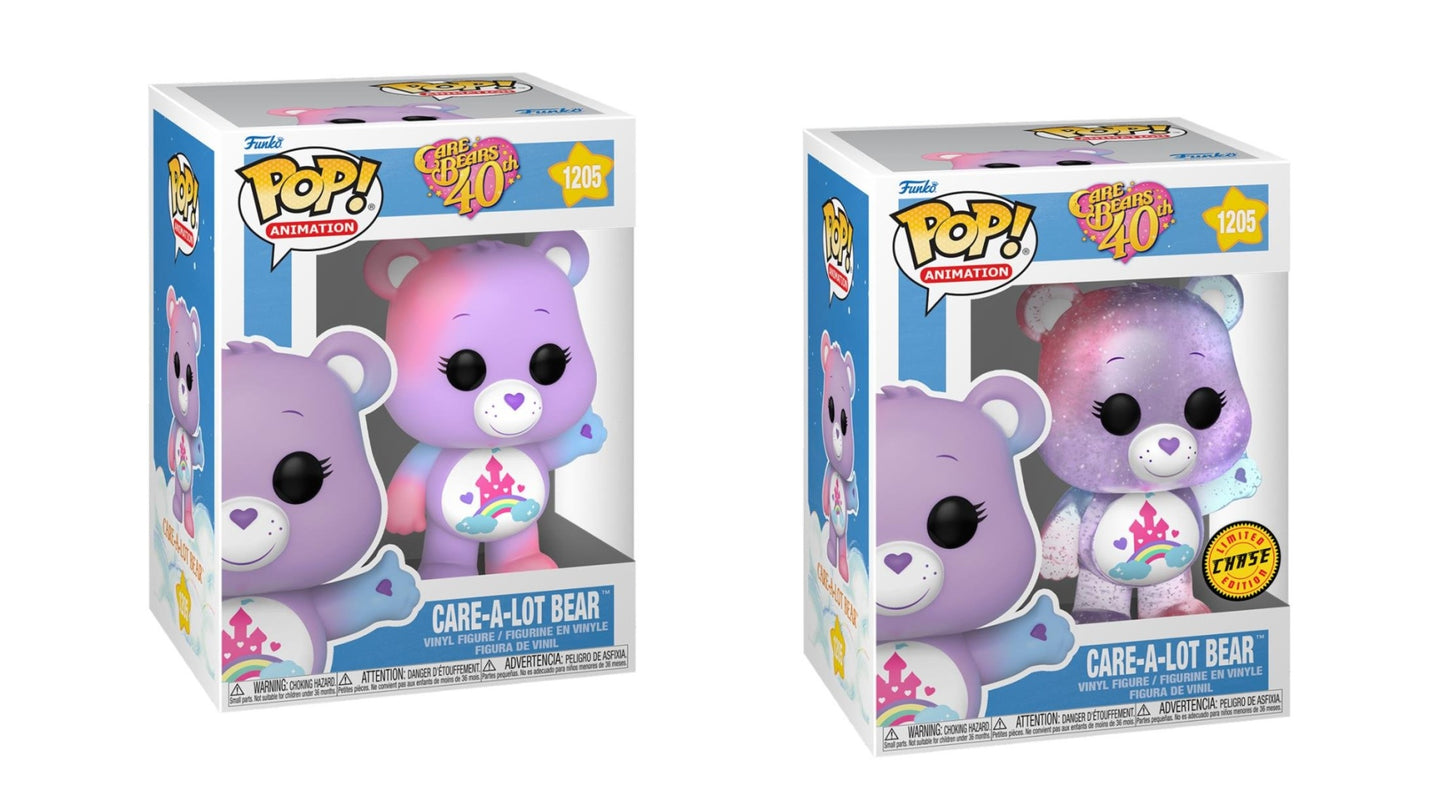 Funko POP! Animation : Care Bears - 40th Anniversary - Care-A-Lot Bear - Chase Bundle - 1205