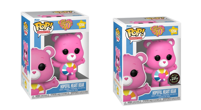 Funko POP! Animation: Care Bears - 40th Anniversary - Hopeful Heart Bear - Chase Bundle - 1204