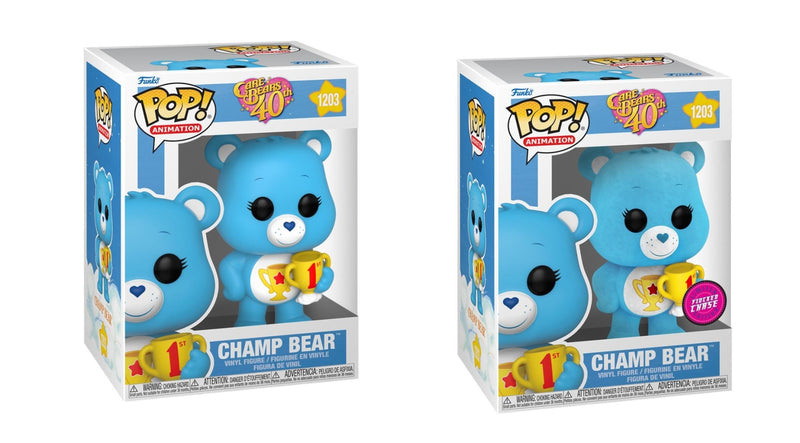 Funko POP! Animation : Care Bears - 40th Anniversary - Champ Bear - Chase Bundle - 1203