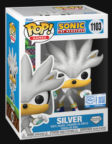 *PRÉ RESERVA* Funko Pop! Sonic The Hedgehog - Silver - 1103 Diamond