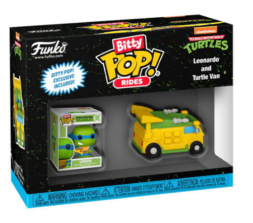 *PRÉ RESERVA* Bitty POP! Rides Teenage Mutant Ninja Turtles Leonardo and Turtle Van