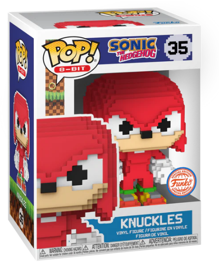 *PRÉ RESERVA* Funko Pop! Games: Sonic the Hedgehog 8-bit Retro - Knuckles - 35