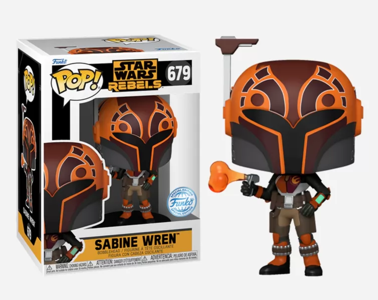 *PRÉ RESERVA* Funko POP! Star Wars - Sabine Wren with Spray Paint) (Metallic Special Edition - 679