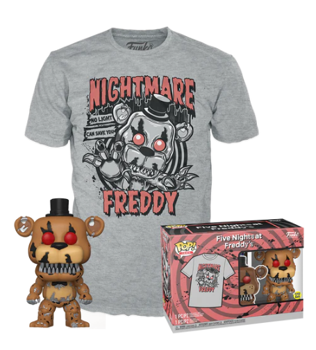 *PRÉ RESERVA* Funko POP! Tees Games Five Nights At Freddy's Nightmare Freddy GITD 111