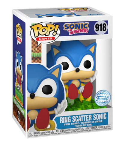 *PRÉ RESERVA* Funko POP! Games: Sonic the Hedgehog - Ring Scatter Sonic - Exclusive - 918