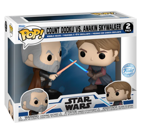 *PRÉ RESERVA* Funko POP! Star Wars - Count Dooku Vs Anakin Skywalker Clone Wars - 2 Pack