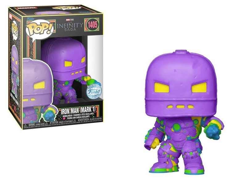 *PRÉ RESERVA* Funko POP! Marvel: Infinity Saga - Iron Man Mark 1 (Black Light)