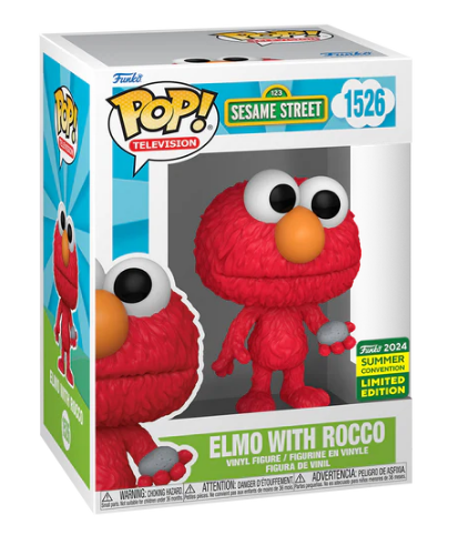 *PRÉ RESERVA* Funko POP! Sesame Street - Elmo w/Rocco (2024 Summer Convention Exclusive) - 1526