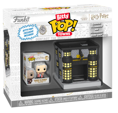 *PRÉ RESERVA* Bitty POP! Towns Harry Potter Garrick Ollivander and Ollivanders Wand Shop