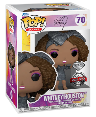 *PRÉ RESERVA* Funko POP! Icons Whitney Houston Diamond Glitter Special Edition Exclusive