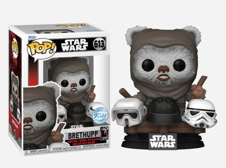 *PRÉ RESERVA* Funko POP! Star Wars - Brethupp with Helmets Ewok Drummer Special Edition - 613