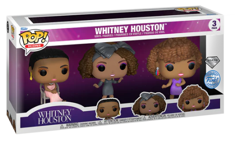 *PRÉ RESERVA* Funko Pop! Icons Whitney Houston Diamond Exclusive 3 Pack