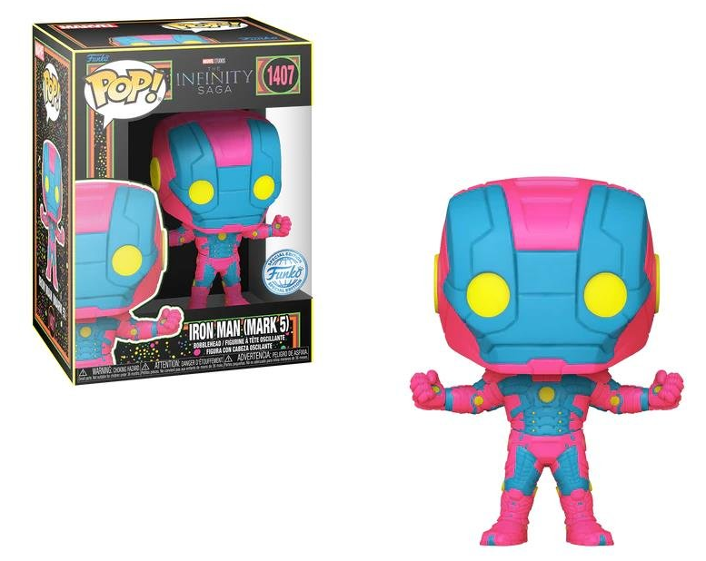 *PRÉ RESERVA* Funko Pop! Marvel: Infinity Saga - Iron Man Mark 5 (Black Light) #1407