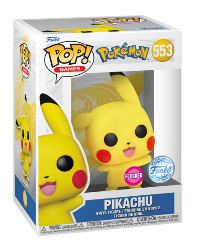 *PRÉ RESERVA* Funko POP! Pokemon - Pikachu - Flocked - Exclusive - 553