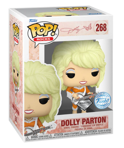 *PRÉ RESERVA* Funko POP! Rocks: Dolly Parton - Dolly Parton - Diamond Glitter - Exclusive - 268