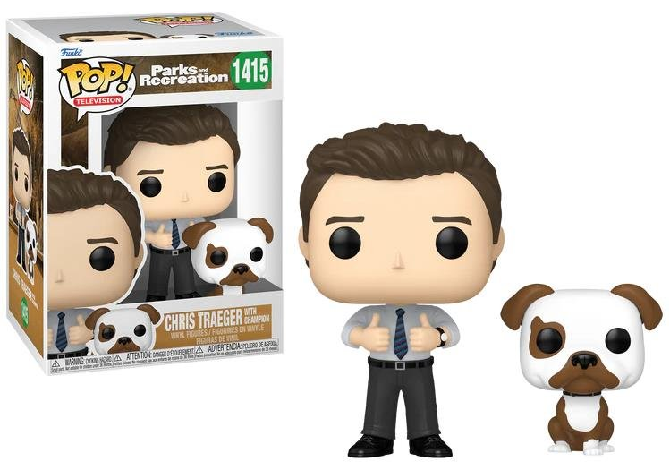 *PRÉ RESERVA* Funko POP! Parks and Recreation - Chris Traeger with Champion #1415