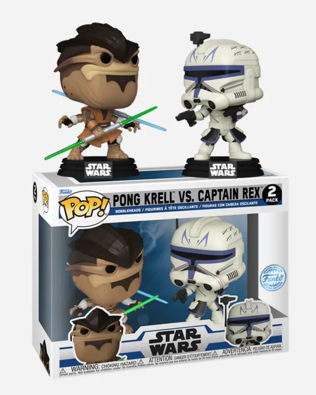 *PRÉ RESERVA* Funko POP! Star Wars - Pong Krell Vs Captain Rex Clone Wars Special Edition 2 Pack