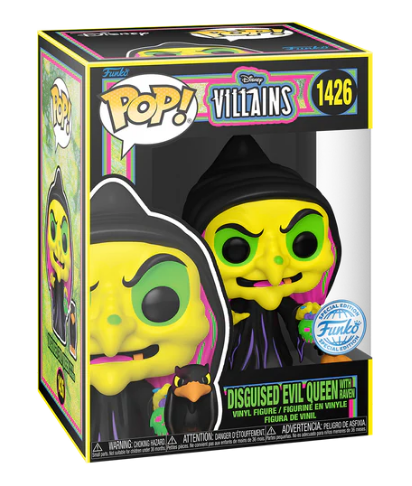 *PRÉ RESERVA* Funko POP! Disney: Snow White (1937) - Disguised Evil Queen with Raven - Blacklight - Exclusive - 1426