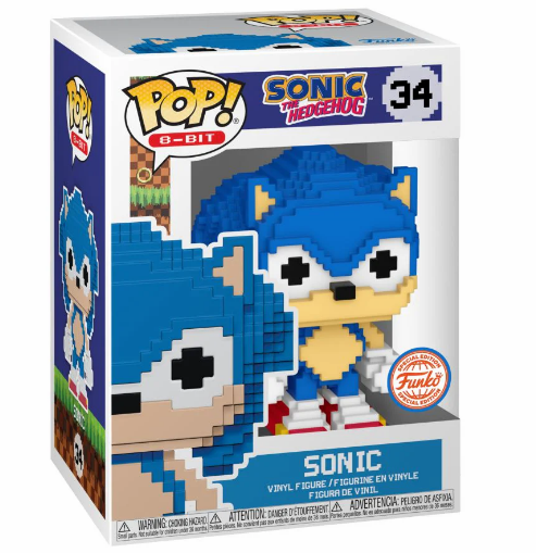 *PRÉ RESERVA* Funko Pop! Games: Sonic the Hedgehog 8-bit Retro - Sonic - 34