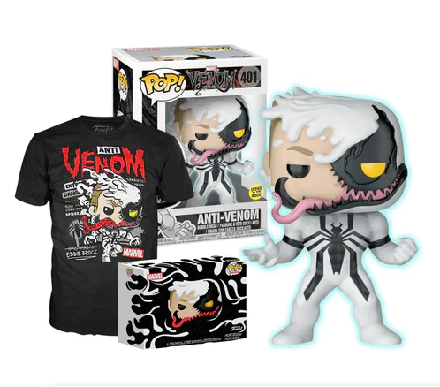 Funko Pop! Marvel - Anti-Venom Glow GITD Pop and Tee ( SIZE M )