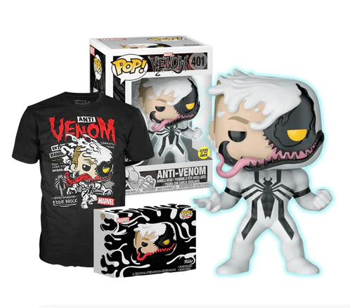 Funko Pop! Marvel - Anti-Venom Glow GITD Pop and Tee (SIZE M)