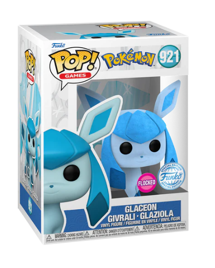 *PRÉ RESERVA* Funko POP! Pokemon - Glaceon - Flocked - Exclusive - 921