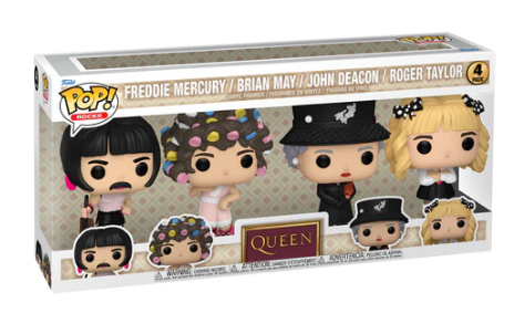 *PRÉ RESERVA* Funko POP! Rocks Queen Freddie Mercury / Brian May / John Deacon / Roger Taylor (I Want To Break Free) 4 Pack