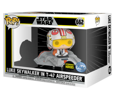 *PRÉ RESERVA* Funko POP! Ride Super Deluxe - Star Wars Hyperspace Heroes - Luke Skywalker in T-47 Airspeeder - 662