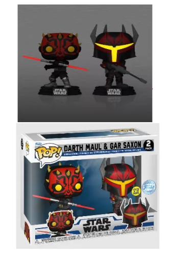 *PRÉ RESERVA* Funko POP! Star Wars - Darth Maul and Gar Saxon Clone Wars Glows in the Dark Special Editio) 2 Pack