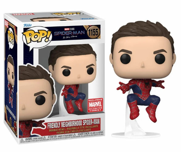 Funko Pop! Marvel Spider-Man No Way Home: Unmasked Friendly Neighborhood Spider-man -  Marvel Collector Corps Exclusive - 1155