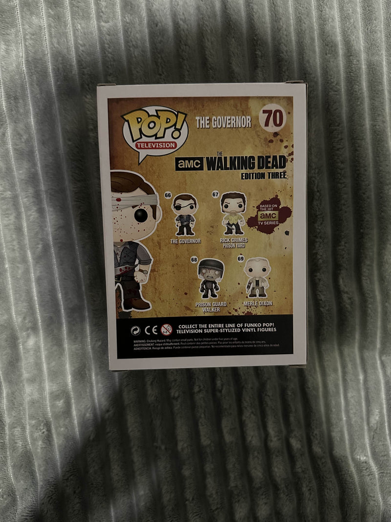 Funko POP! Walking Dead - The Governor Bandage Bloody PX Previews - 70 *Marcas de desgaste na caixa*