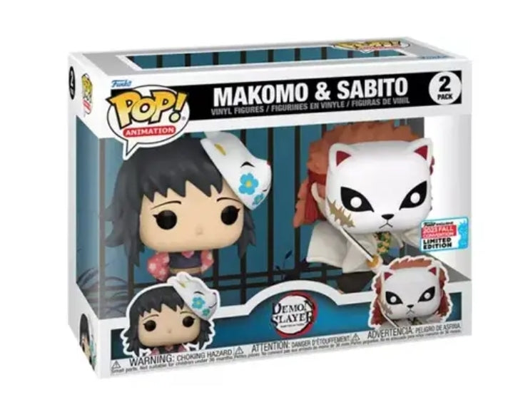 Funko POP! Animation: Demon Slayer - Kimetsu no Yaiba - Makomo & Sabito - 2Pack - NYCC 2023 Exclusive