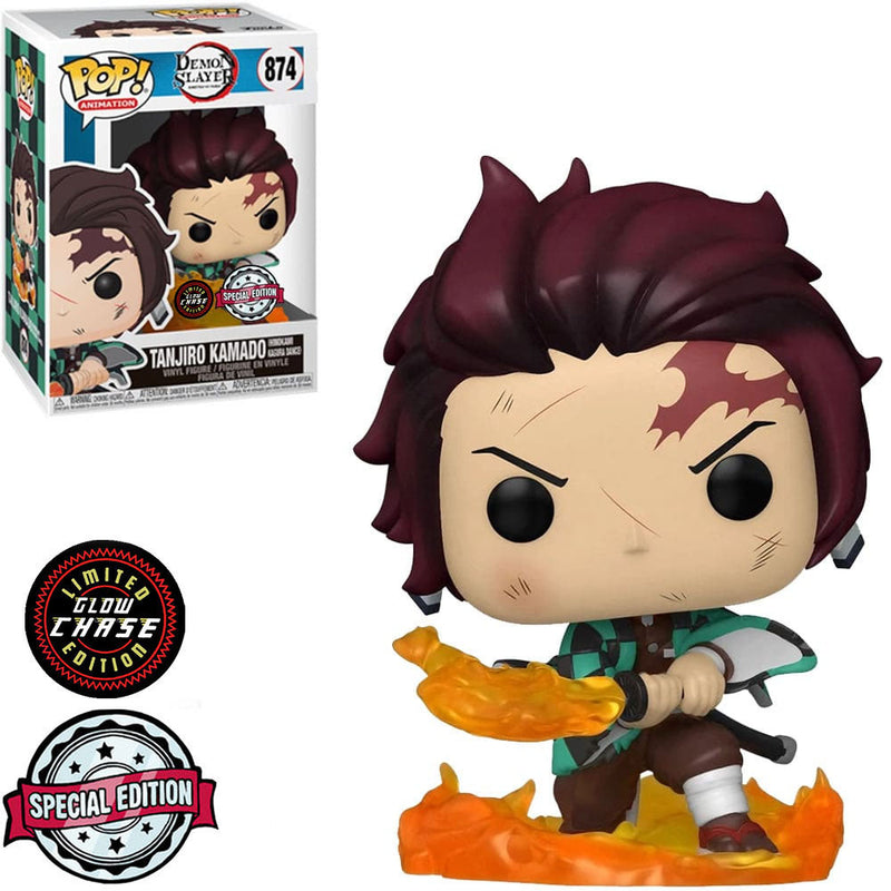 Funko Pop! Animation: Demon Slayer - Tanjiro Kamado - Exclusive - GITD CHASE - 874