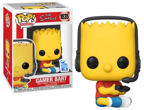 Funko POP! Television: The Simpsons - Gamer Bart  Funko Insider Club Gamestop Exclusive - 1035 *PEQUENO DANO NA CAIXA*